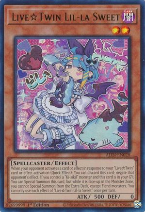 LiveTwin Lil-la Sweet (ALIN-EN028) - Alliance Insight 1st Edition - Premium Yugioh Single from Konami - Just $0.90! Shop now at Game Crave Tournament Store