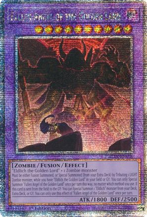 Fallen Angel of the Golden Land (Quarter Century Secret Rare) (ALIN-EN036) - Alliance Insight 1st Edition - Premium Yugioh Single from Konami - Just $14.15! Shop now at Game Crave Tournament Store