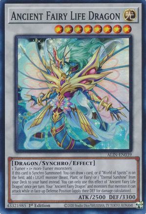 Ancient Fairy Life Dragon (ALIN-EN039) - Alliance Insight 1st Edition - Premium Yugioh Single from Konami - Just $0.25! Shop now at Game Crave Tournament Store