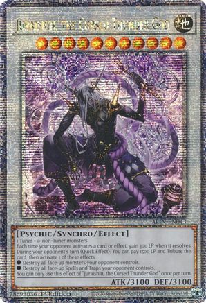 Juraishin, the Cursed Thunder God (Quarter Century Secret Rare) (ALIN-EN043) - Alliance Insight 1st Edition - Premium Yugioh Single from Konami - Just $50.67! Shop now at Game Crave Tournament Store