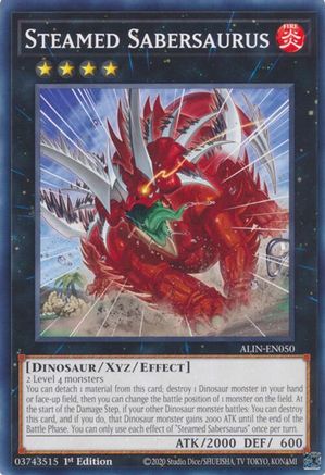 Steamed Sabersaurus (ALIN-EN050) - Alliance Insight 1st Edition - Premium Yugioh Single from Konami - Just $0.25! Shop now at Game Crave Tournament Store
