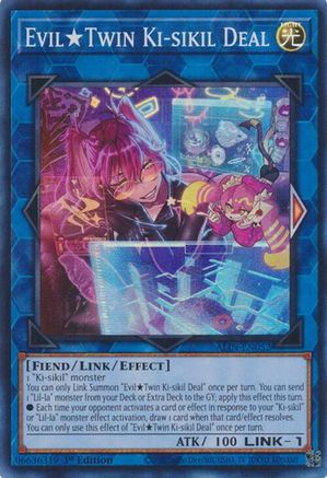 EvilTwin Ki-sikil Deal (ALIN-EN052) - Alliance Insight 1st Edition - Premium Yugioh Single from Konami - Just $0.25! Shop now at Game Crave Tournament Store