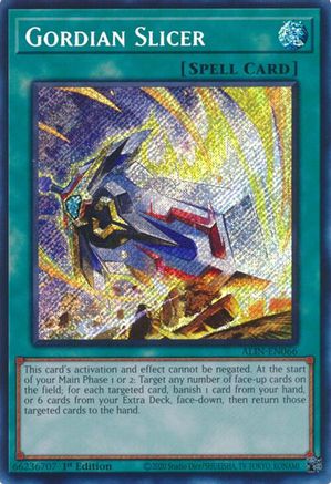 Gordian Slicer (ALIN-EN066) - Alliance Insight 1st Edition - Premium Yugioh Single from Konami - Just $10.15! Shop now at Game Crave Tournament Store