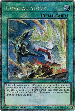 Gordian Slicer (Quarter Century Secret Rare) (ALIN-EN066) - Alliance Insight 1st Edition - Premium Yugioh Single from Konami - Just $49.03! Shop now at Game Crave Tournament Store