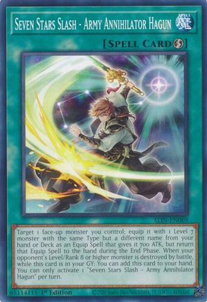 Seven Stars Slash - Army Annihilator Hagun (ALIN-EN069) - Alliance Insight 1st Edition - Premium Yugioh Single from Konami - Just $0.25! Shop now at Game Crave Tournament Store