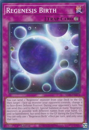Regenesis Birth (ALIN-EN074) - Alliance Insight 1st Edition - Premium Yugioh Single from Konami - Just $0.25! Shop now at Game Crave Tournament Store