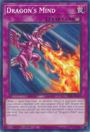 Dragon's Mind (ALIN-EN079) - Alliance Insight 1st Edition - Premium Yugioh Single from Konami - Just $0.25! Shop now at Game Crave Tournament Store