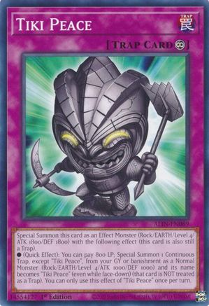 Tiki Peace (ALIN-EN089) - Alliance Insight 1st Edition - Premium Yugioh Single from Konami - Just $0.25! Shop now at Game Crave Tournament Store
