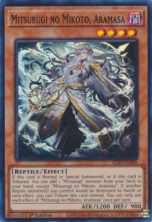 Mitsurugi no Mikoto, Aramasa (ALIN-EN090) - Alliance Insight 1st Edition - Premium Yugioh Single from Konami - Just $0.42! Shop now at Game Crave Tournament Store