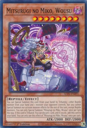 Mitsurugi no Miko, Wousu (ALIN-EN091) - Alliance Insight 1st Edition - Premium Yugioh Single from Konami - Just $0.25! Shop now at Game Crave Tournament Store