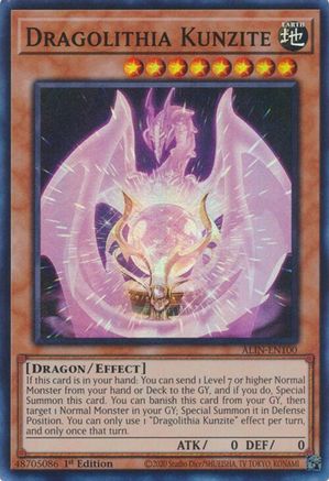 Dragolithia Kunzite (ALIN-EN100) - Alliance Insight 1st Edition - Premium Yugioh Single from Konami - Just $0.25! Shop now at Game Crave Tournament Store