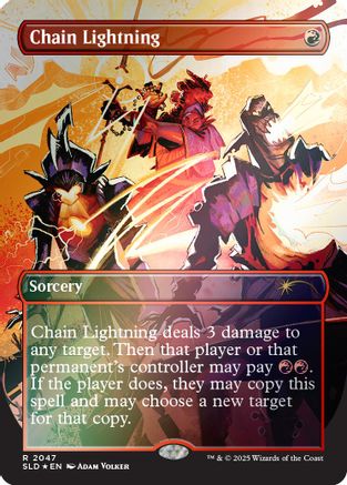 Chain Lightning (2047) (Rainbow Foil) (SLD-2047) - Secret Lair Drop Series Foil - Premium MTG Single from Wizards of the Coast - Just $0.81! Shop now at Game Crave Tournament Store