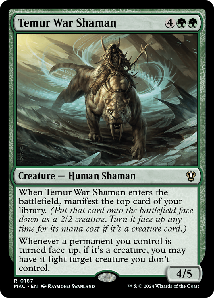 Temur War Shaman (MKC-187) - Murders at Karlov Manor Commander - Premium MTG Single from Wizards of the Coast - Just $0.24! Shop now at Game Crave Tournament Store