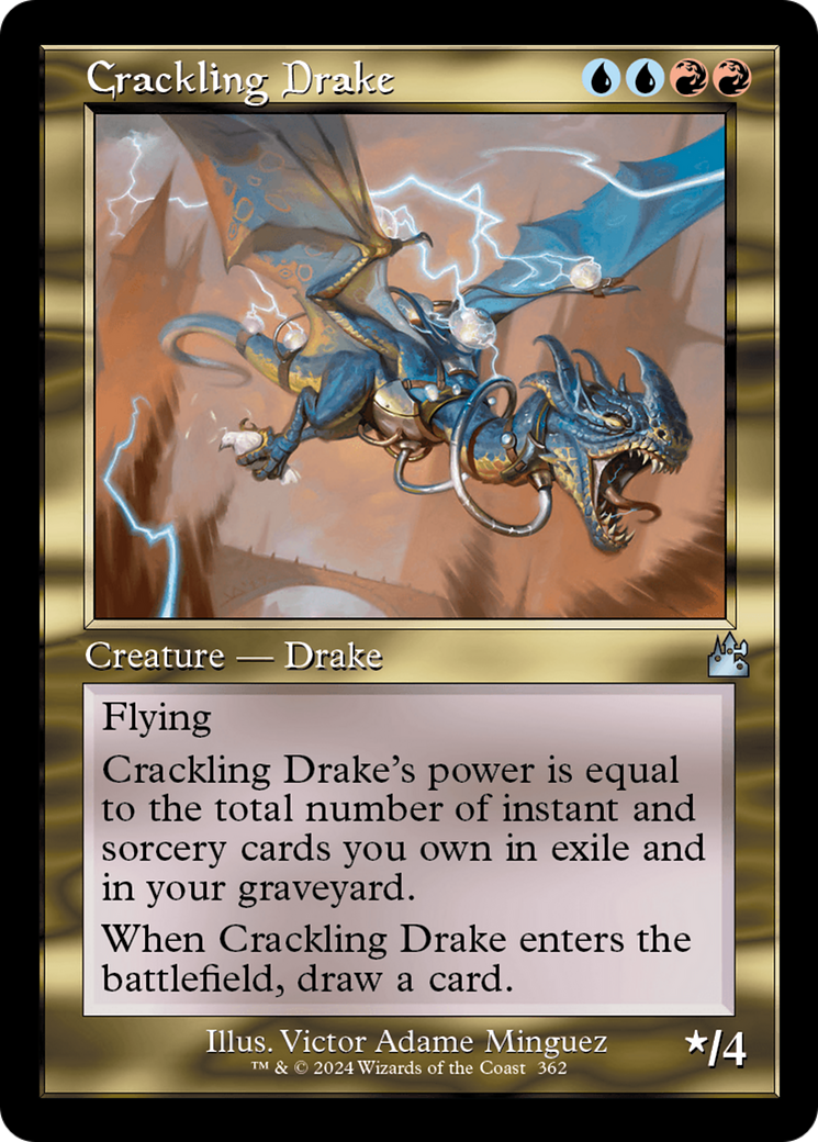 Crackling Drake (RVR-362) - Ravnica Remastered Foil - Premium MTG Single from Wizards of the Coast - Just $0.33! Shop now at Game Crave Tournament Store