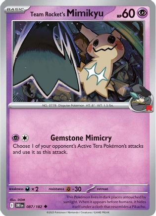 Team Rocket's Mimikyu 87 - SV10 Destined Rivals Reverse Holofoil
