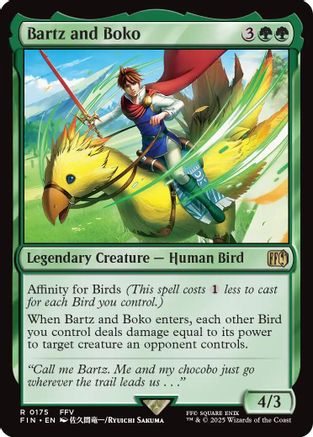 Bartz and Boko (FIN-175) - FINAL FANTASY Foil - Premium MTG Single from Wizards of the Coast - Just $0.57! Shop now at Game Crave Tournament Store