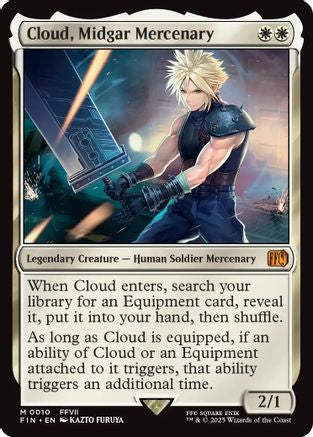 Cloud, Midgar Mercenary (FIN-010) - FINAL FANTASY - Premium MTG Single from Wizards of the Coast - Just $8.80! Shop now at Game Crave Tournament Store