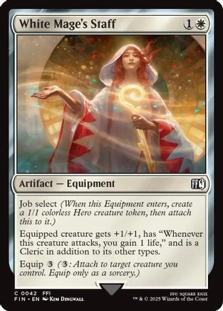 White Mage's Staff (FIN-042) - FINAL FANTASY - Premium MTG Single from Wizards of the Coast - Just $0.09! Shop now at Game Crave Tournament Store