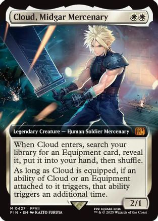 Cloud, Midgar Mercenary (Extended Art) (FIN-427) - FINAL FANTASY - Premium MTG Single from Wizards of the Coast - Just $11.48! Shop now at Game Crave Tournament Store