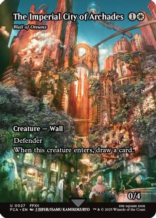 The Imperial City of Archades - Wall of Omens (Showcase) (FCA-027) - FINAL FANTASY: Through the Ages - Premium MTG Single from Wizards of the Coast - Just $0.08! Shop now at Game Crave Tournament Store