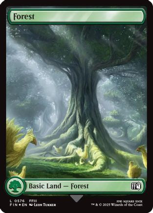 Forest (0576) (Surge Foil) (FIN-576) - FINAL FANTASY Foil - Premium MTG Single from Wizards of the Coast - Just $0.93! Shop now at Game Crave Tournament Store