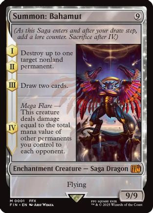 Summon: Bahamut (FIN-001) - FINAL FANTASY Foil - Premium MTG Single from Wizards of the Coast - Just $8.36! Shop now at Game Crave Tournament Store