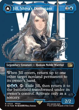 Jill, Shiva's Dominant (Borderless) (Surge Foil) (FIN-523) - FINAL FANTASY Foil - Premium MTG Single from Wizards of the Coast - Just $15.73! Shop now at Game Crave Tournament Store