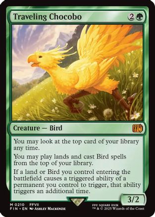 Traveling Chocobo (FIN-210) - FINAL FANTASY Foil - Premium MTG Single from Wizards of the Coast - Just $9.86! Shop now at Game Crave Tournament Store