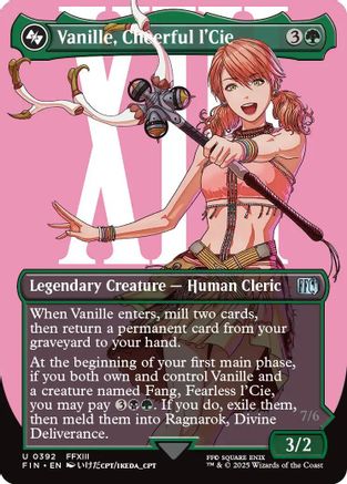 Vanille, Cheerful l'Cie (Borderless) (FIN-392) - FINAL FANTASY Foil - Premium MTG Single from Wizards of the Coast - Just $0.30! Shop now at Game Crave Tournament Store