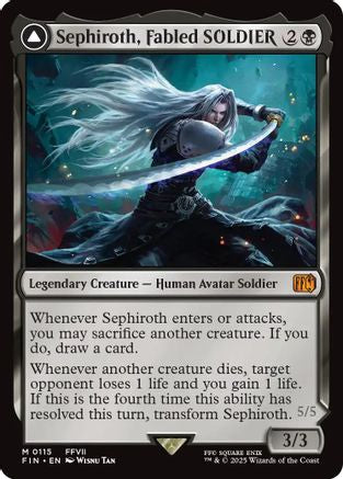 Sephiroth, Fabled SOLDIER (FIN-115) - FINAL FANTASY Foil - Premium MTG Single from Wizards of the Coast - Just $11.47! Shop now at Game Crave Tournament Store
