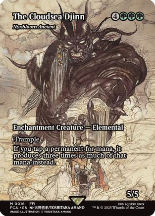 The Cloudsea Djinn - Nyxbloom Ancient (Showcase) (FCA-016) - FINAL FANTASY: Through the Ages Foil - Premium MTG Single from Wizards of the Coast - Just $25.25! Shop now at Game Crave Tournament Store