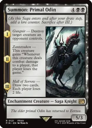 Summon: Primal Odin (FIN-121) - FINAL FANTASY Foil - Premium MTG Single from Wizards of the Coast - Just $0.75! Shop now at Game Crave Tournament Store