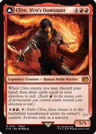 Clive, Ifrit's Dominant (FIN-133) - FINAL FANTASY - Premium MTG Single from Wizards of the Coast - Just $0.84! Shop now at Game Crave Tournament Store