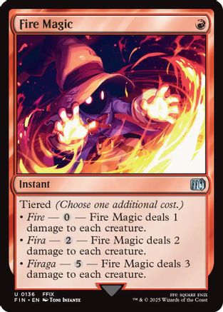 Fire Magic (FIN-136) - FINAL FANTASY Foil - Premium MTG Single from Wizards of the Coast - Just $0.22! Shop now at Game Crave Tournament Store