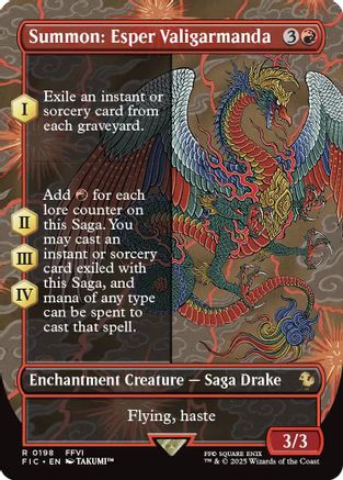 Summon: Esper Valigarmanda (Borderless) (FIC-198) - Commander: FINAL FANTASY - Premium MTG Single from Wizards of the Coast - Just $1.24! Shop now at Game Crave Tournament Store