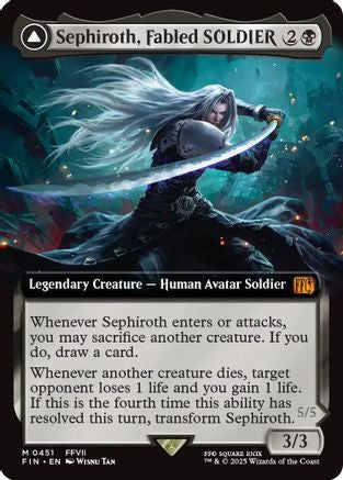 Sephiroth, Fabled SOLDIER (Extended Art) (FIN-451) - FINAL FANTASY - Premium MTG Single from Wizards of the Coast - Just $13.60! Shop now at Game Crave Tournament Store