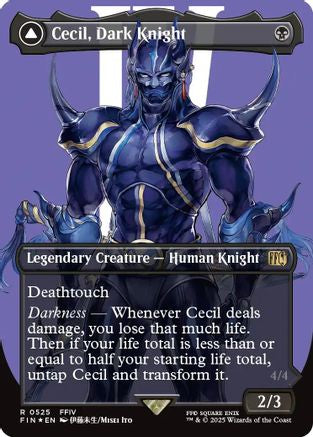 Cecil, Dark Knight (Borderless) (Surge Foil) (FIN-525) - FINAL FANTASY Foil - Premium MTG Single from Wizards of the Coast - Just $15.01! Shop now at Game Crave Tournament Store