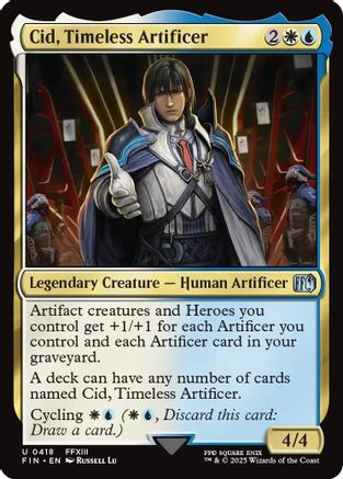 Cid, Timeless Artificer (0418) (FIN-418) - FINAL FANTASY Foil - Premium MTG Single from Wizards of the Coast - Just $3.16! Shop now at Game Crave Tournament Store
