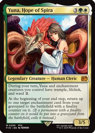 Yuna, Hope of Spira (FIN-250) - FINAL FANTASY Foil - Premium MTG Single from Wizards of the Coast - Just $4.16! Shop now at Game Crave Tournament Store