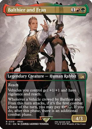Balthier and Fran (Borderless) (0319) (FIN-319) - FINAL FANTASY Foil - Premium MTG Single from Wizards of the Coast - Just $1.06! Shop now at Game Crave Tournament Store