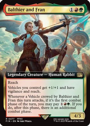 Balthier and Fran (Extended Art) (FIN-477) - FINAL FANTASY Foil - Premium MTG Single from Wizards of the Coast - Just $3.01! Shop now at Game Crave Tournament Store