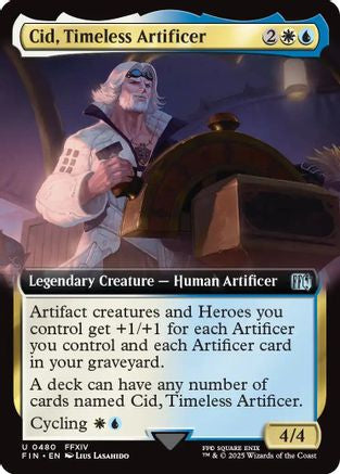 Cid, Timeless Artificer (Extended Art) (FIN-480) - FINAL FANTASY - Premium MTG Single from Wizards of the Coast - Just $0.84! Shop now at Game Crave Tournament Store