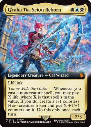 G'raha Tia, Scion Reborn (Extended Art) (FIC-172) - Commander: FINAL FANTASY Foil - Premium MTG Single from Wizards of the Coast - Just $5.97! Shop now at Game Crave Tournament Store