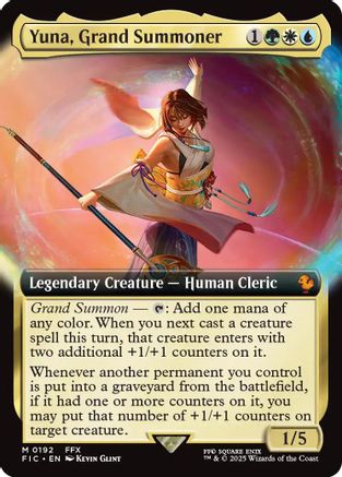 Yuna, Grand Summoner (Extended Art) (FIC-192) - Commander: FINAL FANTASY - Premium MTG Single from Wizards of the Coast - Just $2.56! Shop now at Game Crave Tournament Store