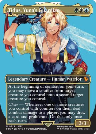 Tidus, Yuna's Guardian (Borderless) (Surge Foil) (FIC-213) - Commander: FINAL FANTASY Foil - Premium MTG Single from Wizards of the Coast - Just $99.44! Shop now at Game Crave Tournament Store