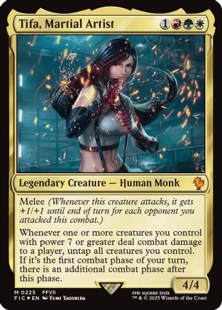 Tifa, Martial Artist (Surge Foil) (FIC-225) - Commander: FINAL FANTASY Foil - Premium MTG Single from Wizards of the Coast - Just $7.37! Shop now at Game Crave Tournament Store