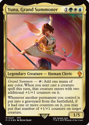 Yuna, Grand Summoner (Surge Foil) (FIC-227) - Commander: FINAL FANTASY Foil - Premium MTG Single from Wizards of the Coast - Just $4.67! Shop now at Game Crave Tournament Store