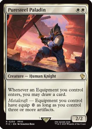 Puresteel Paladin (FIC-250) - Commander: FINAL FANTASY - Premium MTG Single from Wizards of the Coast - Just $0.24! Shop now at Game Crave Tournament Store