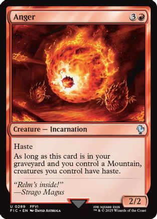 Anger (FIC-289) - Commander: FINAL FANTASY - Premium MTG Single from Wizards of the Coast - Just $0.22! Shop now at Game Crave Tournament Store