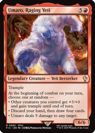 Umaro, Raging Yeti (FIC-063) - Commander: FINAL FANTASY - Premium MTG Single from Wizards of the Coast - Just $0.08! Shop now at Game Crave Tournament Store